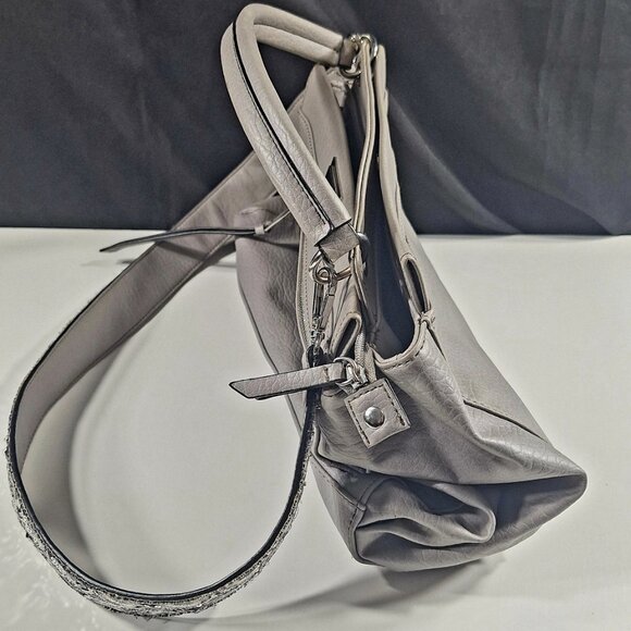 Juicy Couture Gray Faux Leather Crossbody Purse Bag Sequin Strap - Picture 4 of 7